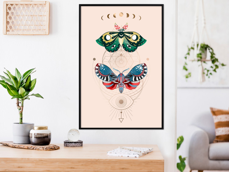 Wall Poster Magic Insects - Geometric Esoteric Signs and Colorful Moths 146137 additionalImage 11