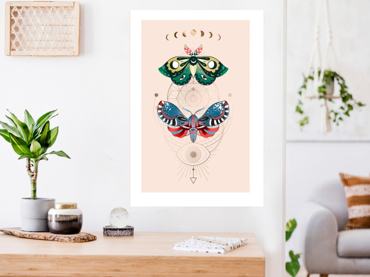 Wall Poster Magic Insects - Geometric Esoteric Signs and Colorful Moths 146137 additionalImage 10