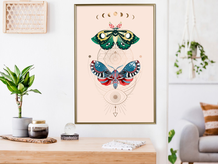 Wall Poster Magic Insects - Geometric Esoteric Signs and Colorful Moths 146137 additionalImage 17