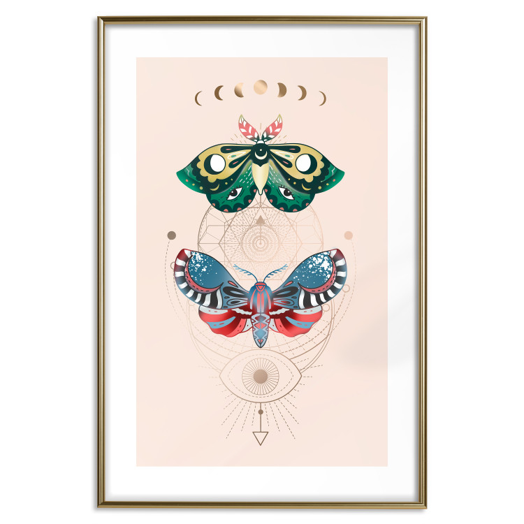 Wall Poster Magic Insects - Geometric Esoteric Signs and Colorful Moths 146137 additionalImage 26