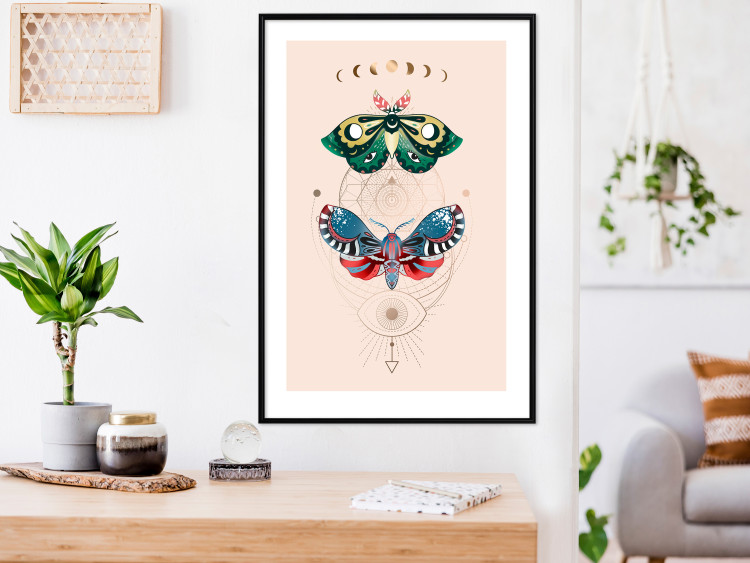 Wall Poster Magic Insects - Geometric Esoteric Signs and Colorful Moths 146137 additionalImage 15