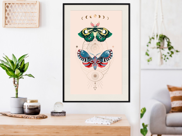 Wall Poster Magic Insects - Geometric Esoteric Signs and Colorful Moths 146137 additionalImage 16