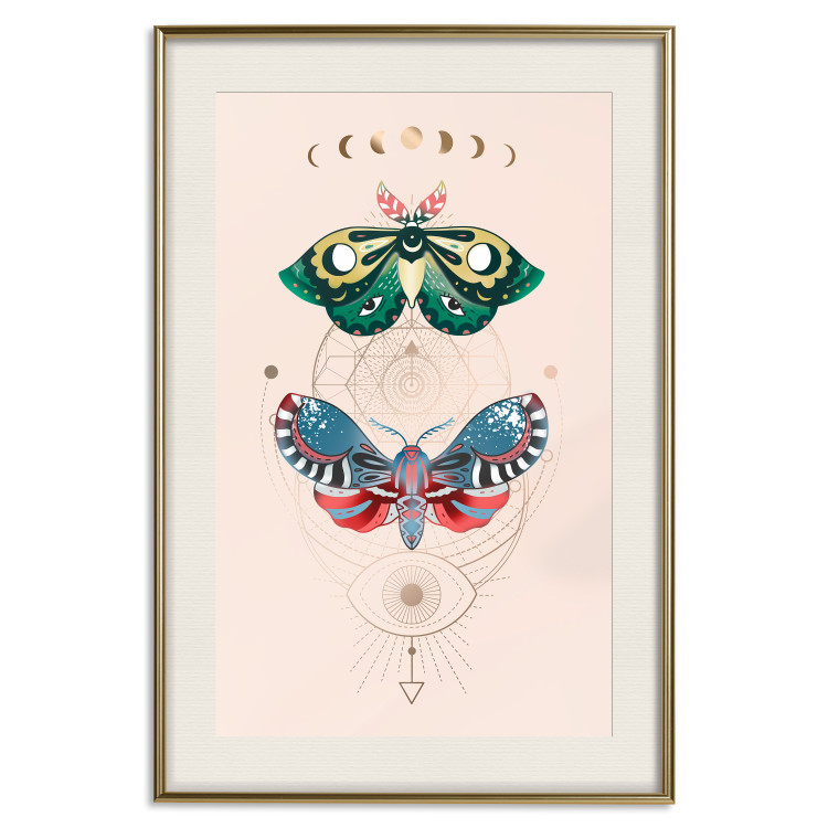 Wall Poster Magic Insects - Geometric Esoteric Signs and Colorful Moths 146137 additionalImage 27