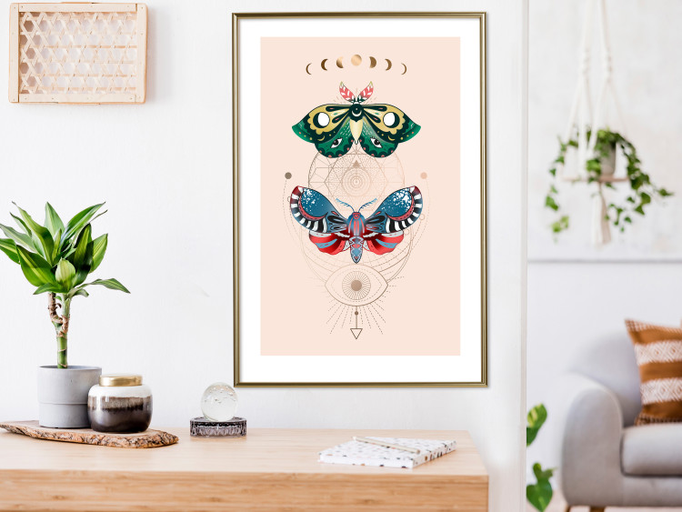 Wall Poster Magic Insects - Geometric Esoteric Signs and Colorful Moths 146137 additionalImage 14