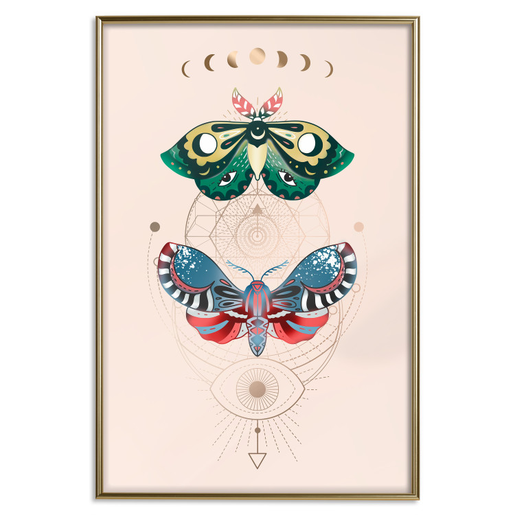 Wall Poster Magic Insects - Geometric Esoteric Signs and Colorful Moths 146137 additionalImage 23