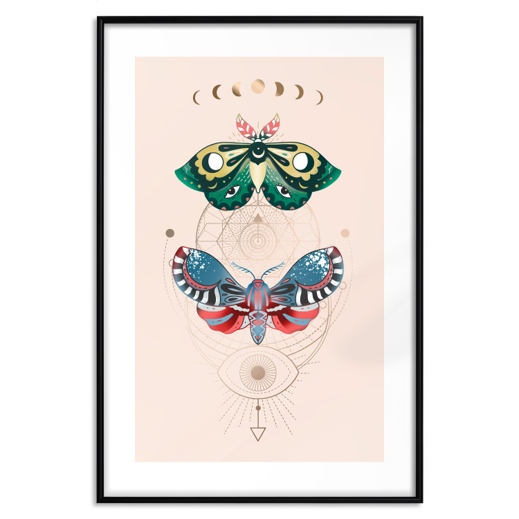 Wall Poster Magic Insects - Geometric Esoteric Signs and Colorful Moths 146137 additionalImage 24