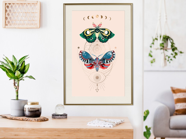 Wall Poster Magic Insects - Geometric Esoteric Signs and Colorful Moths 146137 additionalImage 13