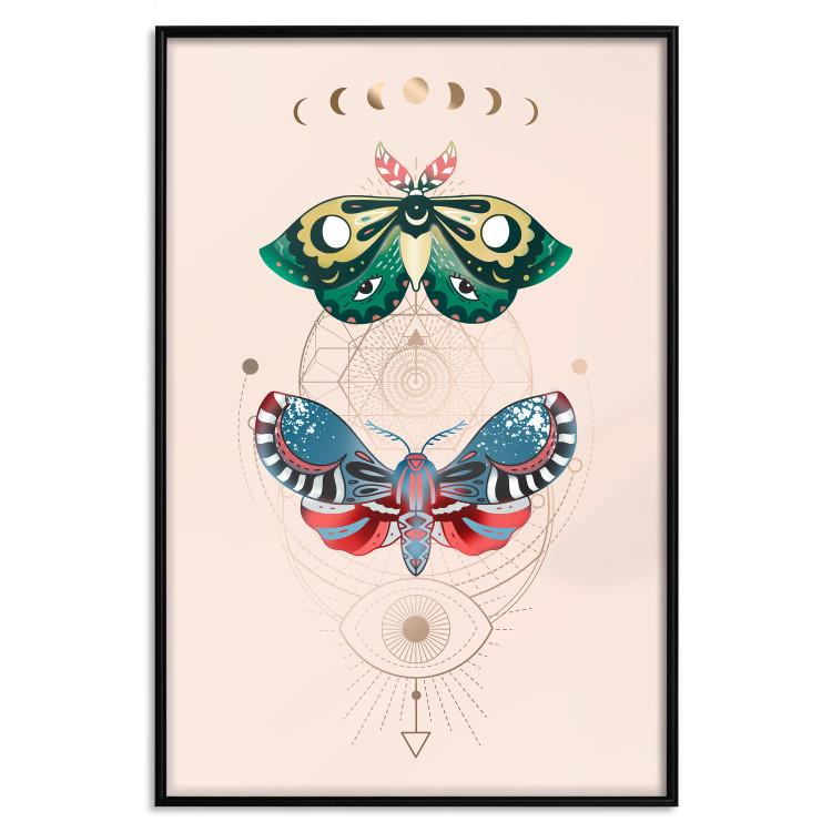 Wall Poster Magic Insects - Geometric Esoteric Signs and Colorful Moths 146137 additionalImage 22