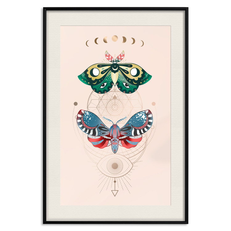 Wall Poster Magic Insects - Geometric Esoteric Signs and Colorful Moths 146137 additionalImage 25