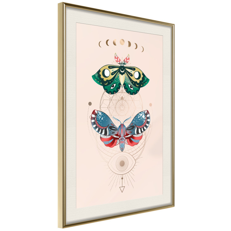Wall Poster Magic Insects - Geometric Esoteric Signs and Colorful Moths 146137 additionalImage 9