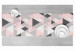 Table Runner Powdery triangles - geometric, minimalist motif in shades of pink 147237 additionalThumb 2