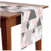 Table Runner Powdery triangles - geometric, minimalist motif in shades of pink 147237