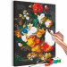 Paint by Number Kit Baroque Nature - Sumptuous Bouquet of Colorful Flowers against a Dark Background 147337 additionalThumb 6