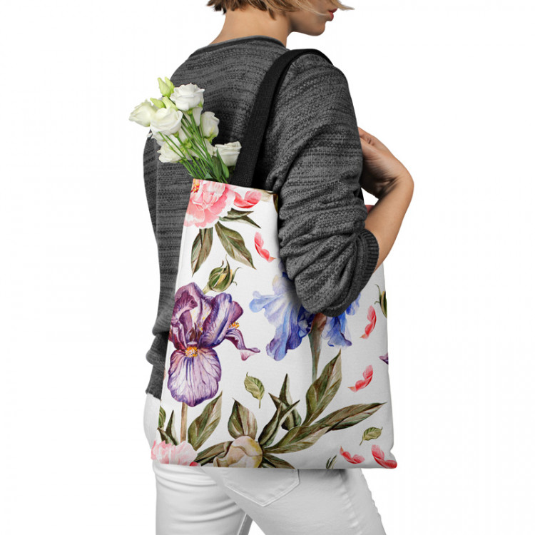 Shopping Bag Morning among the irises - a plant composition in cottagecore style 147537 additionalImage 3