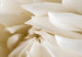 Round Canvas White Flower - Unfolded Bud in Warm Cream Light 148737 additionalThumb 3