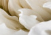 Round Canvas White Flower - Unfolded Bud in Warm Cream Light 148737 additionalThumb 2