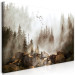 Canvas Departing Birds (1-piece) - landscape with misty forest in sepia 148837 additionalThumb 2