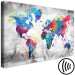 Canvas Print World Map: Grey Style 150037 additionalThumb 6