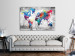 Canvas Print World Map: Grey Style 150037 additionalThumb 3
