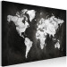 Large canvas print Black and White Map of the World [Large Format] 150837 additionalThumb 2