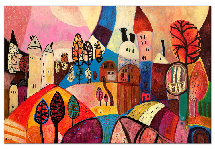 Large canvas print Colorful Village [Large Format] 150937