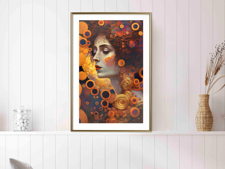 Wall Poster A Pensive Woman - A Portrait Inspired by the Works of Gustav Klimt 151137 additionalImage 18