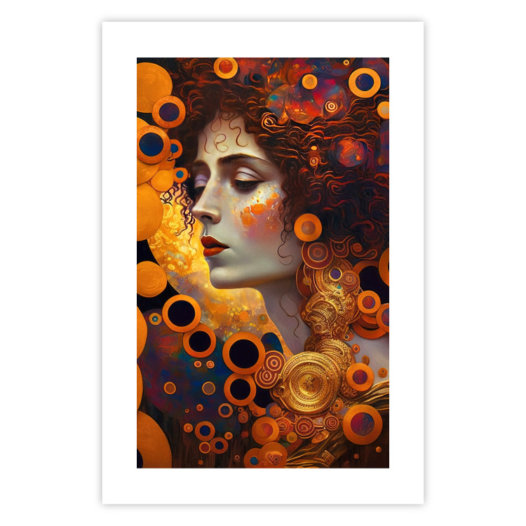 Wall Poster A Pensive Woman - A Portrait Inspired by the Works of Gustav Klimt 151137 additionalImage 23
