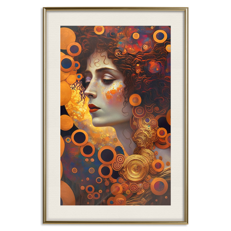 Wall Poster A Pensive Woman - A Portrait Inspired by the Works of Gustav Klimt 151137 additionalImage 27