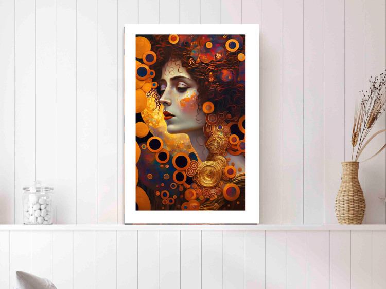 Wall Poster A Pensive Woman - A Portrait Inspired by the Works of Gustav Klimt 151137 additionalImage 10