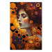 Wall Poster A Pensive Woman - A Portrait Inspired by the Works of Gustav Klimt 151137