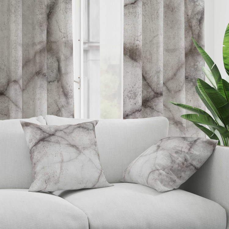 Decorative Microfiber Pillow Gray Marble - Composition Imitating the Texture of the Rock With Dark Veins 151337 additionalImage 4