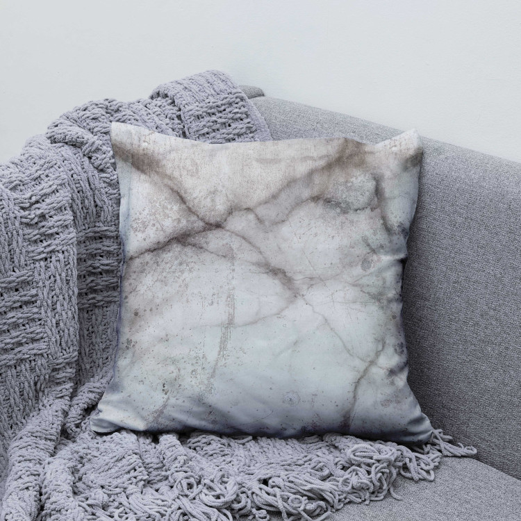 Decorative Microfiber Pillow Gray Marble - Composition Imitating the Texture of the Rock With Dark Veins 151337 additionalImage 3