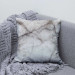 Decorative Microfiber Pillow Gray Marble - Composition Imitating the Texture of the Rock With Dark Veins 151337 additionalThumb 3