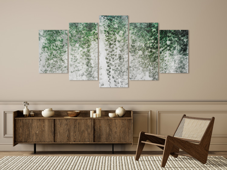 Canvas Print Pergola of Tranquility - Composition With Green Ivy on the Wall 151437 additionalImage 3