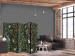 Folding Screen Botanical Pattern - Numerous Species of Leaves on Graphite Background II [Room Dividers] 152037 additionalThumb 4