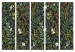 Folding Screen Botanical Pattern - Numerous Species of Leaves on Graphite Background II [Room Dividers] 152037 additionalThumb 7