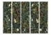 Folding Screen Botanical Pattern - Numerous Species of Leaves on Graphite Background II [Room Dividers] 152037 additionalThumb 3