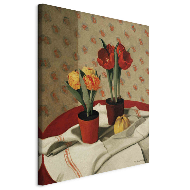 Reproduction Painting Deux pots de tulipes rouges et jaunes 152437 additionalImage 2