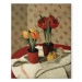 Reproduction Painting Deux pots de tulipes rouges et jaunes 152437