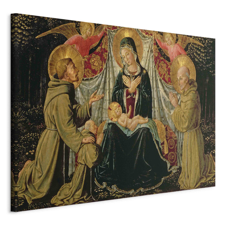 Art Reproduction Madonna and Child with St. Francis and the donor Fra Jacopo da Montefalco (left) and St. Bernardino of Siena (right) 153337 additionalImage 2