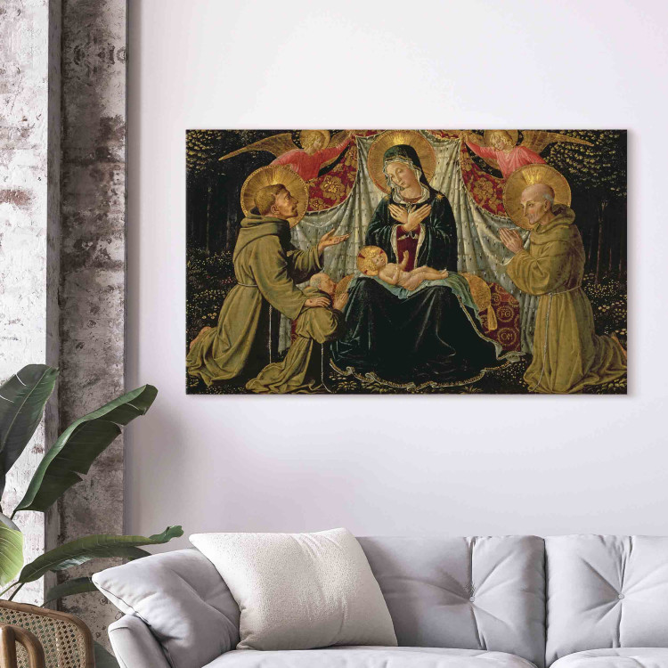 Art Reproduction Madonna and Child with St. Francis and the donor Fra Jacopo da Montefalco (left) and St. Bernardino of Siena (right) 153337 additionalImage 5