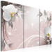 Canvas Orchid (3-piece) - abstraction with silver patterns in the background 46637 additionalThumb 2