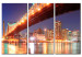 Canvas Art Print Well-lit Brooklyn Bridge 58337