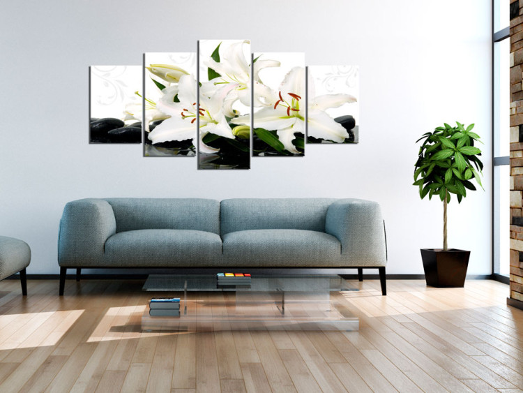 Canvas Print Lilies and zen stones 58537 additionalImage 3