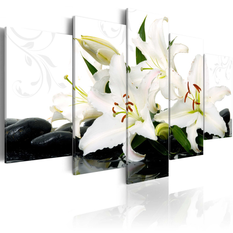 Canvas Print Lilies and zen stones 58537 additionalImage 2