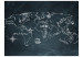 Photo Wallpaper World Map - Continents on a Black Background with text in Czech 60037 additionalThumb 1