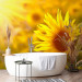 Wall Mural Summer Floral Motif - Yellow Flower in the Sun on a Sunflower Field Background 60737 additionalThumb 8