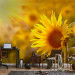 Wall Mural Summer Floral Motif - Yellow Flower in the Sun on a Sunflower Field Background 60737 additionalThumb 4