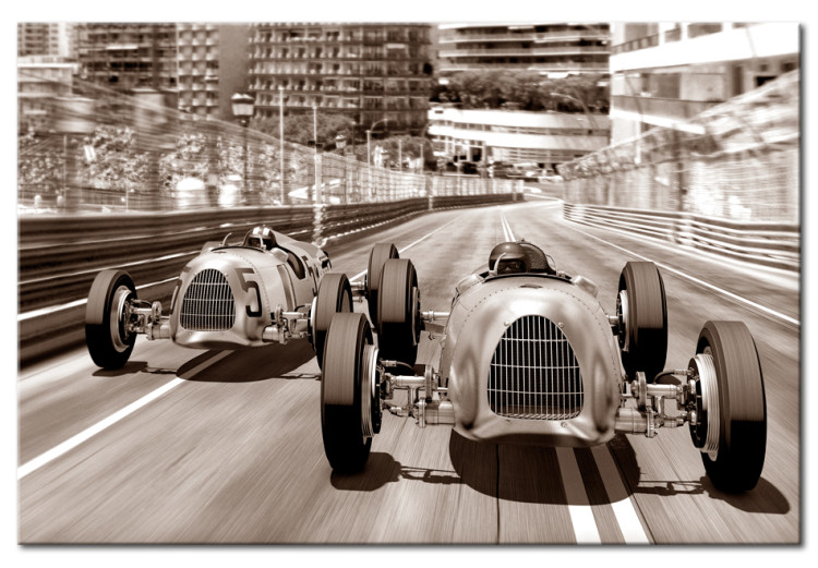 Canvas Art Print Vintage Cars Race 64837