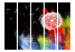 Folding Screen Colorful Element II - dandelion flower in colorful smoke on a black background 95237 additionalThumb 3